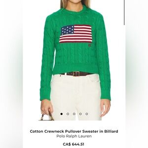 Polo Ralph Lauren Cotton Aran Sweater. NWT